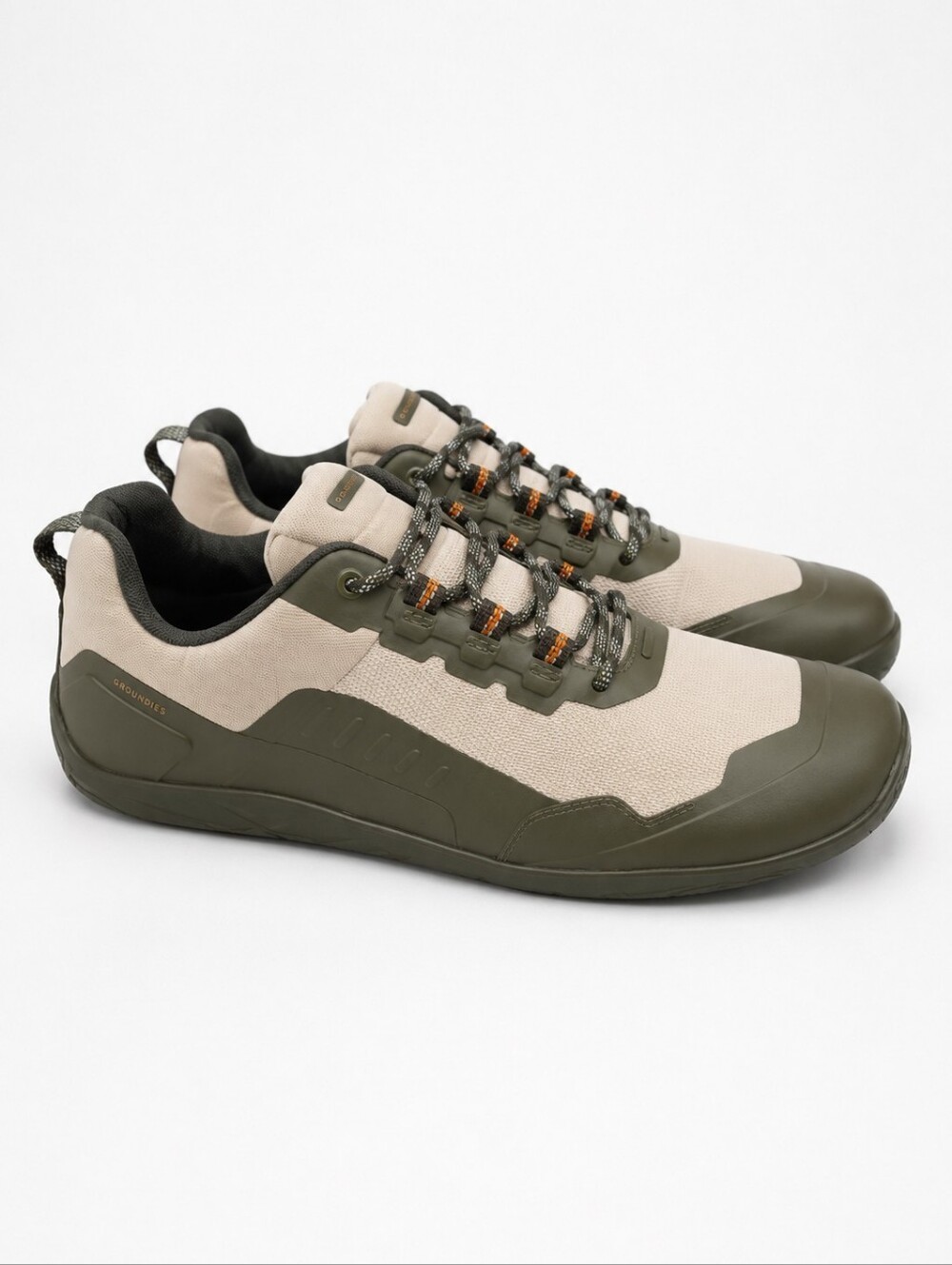Groundies Men’s Barefoot Sneakers Olive Beige EU 43 US 10 NWT
